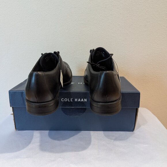 New Men's COLE HAAN CAP OXFORD Black 8 - Picture 3 of 4